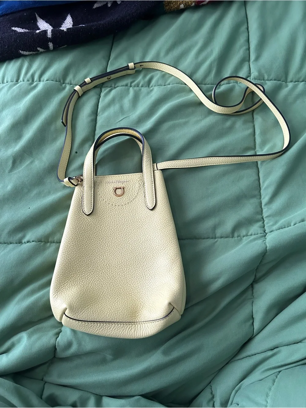 Salvatore Ferragamo Women's Small yellow Crossbody Tote Bag